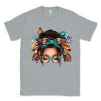 Heather Grey american football messy bun Classic Tee - texasbilliewilder
