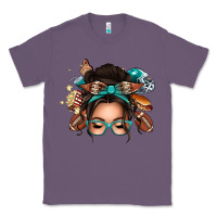 Lavender american football messy bun Classic Tee - texasbilliewilder