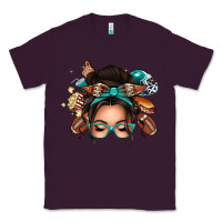 Plum american football messy bun Classic Tee - texasbilliewilder