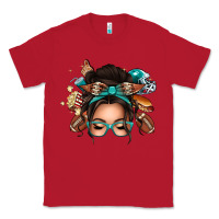 Red american football messy bun Classic Tee - texasbilliewilder