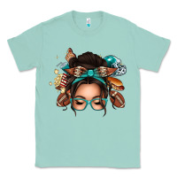 Seafoam american football messy bun Classic Tee - texasbilliewilder