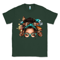 Sports Green american football messy bun Classic Tee - texasbilliewilder