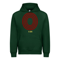 Forest Green K Love 0 Urban Hoodie - FloraArt