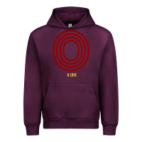 Mauve Wine K Love 0 Urban Hoodie - FloraArt