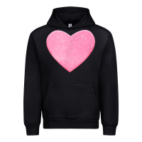 Black Valentines Pink Heart Urban Hoodie - FloraArt