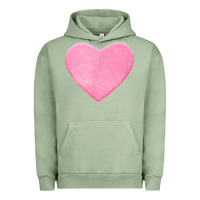 Pigment Oil Green Valentines Pink Heart Urban Hoodie - FloraArt