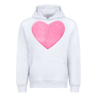White Valentines Pink Heart Urban Hoodie - FloraArt
