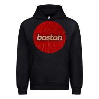 Black boston   simple red circle vintage Urban Hoodie - FloraArt