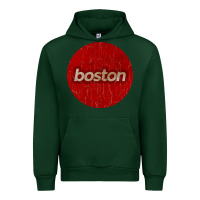 Forest Green boston   simple red circle vintage Urban Hoodie - FloraArt