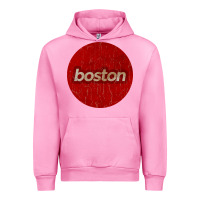 Fuchsia Pink boston   simple red circle vintage Urban Hoodie - FloraArt