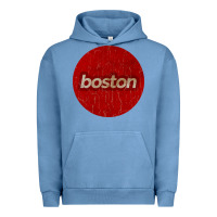 Pigment Pebble Blue boston   simple red circle vintage Urban Hoodie - FloraArt