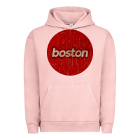 Pigment Salmon boston   simple red circle vintage Urban Hoodie - FloraArt