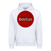 White boston   simple red circle vintage Urban Hoodie - FloraArt