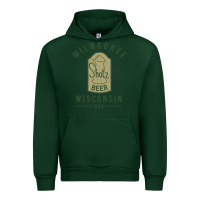 Forest Green shotz beer worn Urban Hoodie - FloraArt
