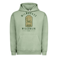 Pigment Oil Green shotz beer worn Urban Hoodie - FloraArt