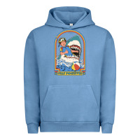 Pigment Pebble Blue Stay Positive Classic Urban Hoodie - FloraArt