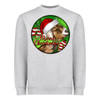 Heather Grey Nubian Goat Christmas Heavyweight Sweatshirt - LillyAllenDesigns