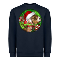 Navy Nubian Goat Christmas Heavyweight Sweatshirt - LillyAllenDesigns