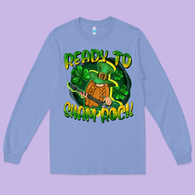 Ready To Sham Rock St. Patrick's Day Long Sleeve Tee Designed By Cowgirlartshop