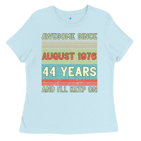 Baby Blue awesome since august 1976 44 years and i ll keep on Ladies Tee - Bettercallsaul