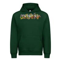 Forest Green Snow White And The Seven Dwarfs Marching In Line Urban Hoodie - FloraArt