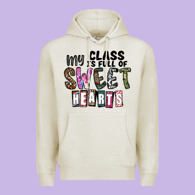 My Class ısfull Of Sweet Hearts Premium Hoodie Designed By Cowhidedigitalart
