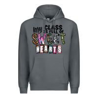 Rock my class ısfull of sweet hearts Premium Hoodie - CowhideDigitalArt