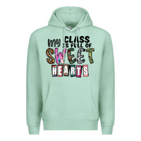 Seafoam my class ısfull of sweet hearts Premium Hoodie - CowhideDigitalArt