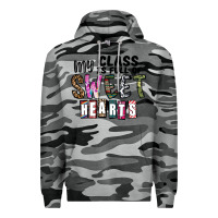 Slate Camo my class ısfull of sweet hearts Premium Hoodie - CowhideDigitalArt