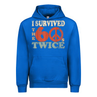 Cobalt I Survived The Sixties 60s Twice Urban Hoodie - FloraArt