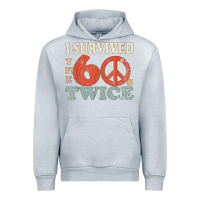 Heather Grey I Survived The Sixties 60s Twice Urban Hoodie - FloraArt