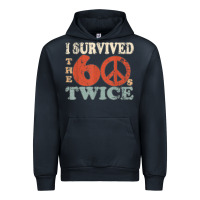 Navy I Survived The Sixties 60s Twice Urban Hoodie - FloraArt