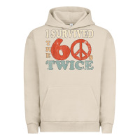 Pigment French Oak I Survived The Sixties 60s Twice Urban Hoodie - FloraArt