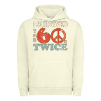 Pigment Pistachio I Survived The Sixties 60s Twice Urban Hoodie - FloraArt