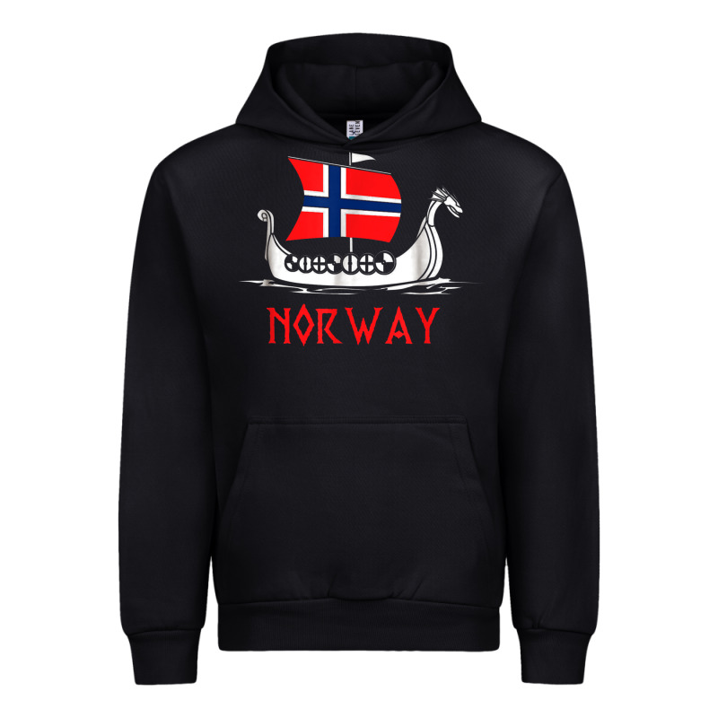 Boat Norwegian Flag Norway Viking Ship Norway Urban Hoodie by FloraArt | Teevron