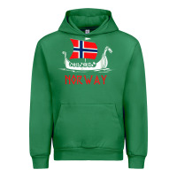 Emerald boat norwegian flag norway viking ship norway Urban Hoodie - FloraArt