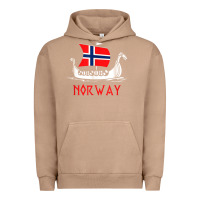 Pigment Burro boat norwegian flag norway viking ship norway Urban Hoodie - FloraArt