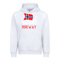 White boat norwegian flag norway viking ship norway Urban Hoodie - FloraArt