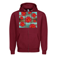 Burgundy Western Roses Zipper Hoodie - LillyAllenDesigns
