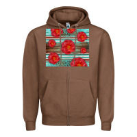 Chestnut Western Roses Zipper Hoodie - LillyAllenDesigns