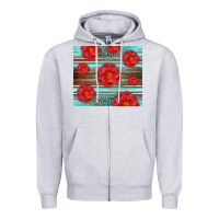 Heather Grey Western Roses Zipper Hoodie - LillyAllenDesigns