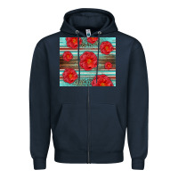 Navy Western Roses Zipper Hoodie - LillyAllenDesigns