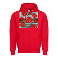 Red Western Roses Zipper Hoodie - LillyAllenDesigns