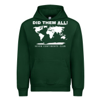 Forest Green Seven Continents Shirt Urban Hoodie - FloraArt