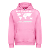 Fuchsia Pink Seven Continents Shirt Urban Hoodie - FloraArt