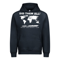 Navy Seven Continents Shirt Urban Hoodie - FloraArt
