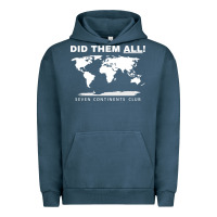 Pigment Midnight Navy Seven Continents Shirt Urban Hoodie - FloraArt