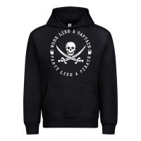 Black Work like a captain party like a pirate Urban Hoodie - FloraArt