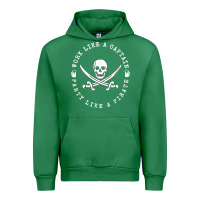Emerald Work like a captain party like a pirate Urban Hoodie - FloraArt