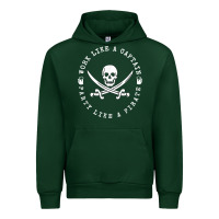 Forest Green Work like a captain party like a pirate Urban Hoodie - FloraArt